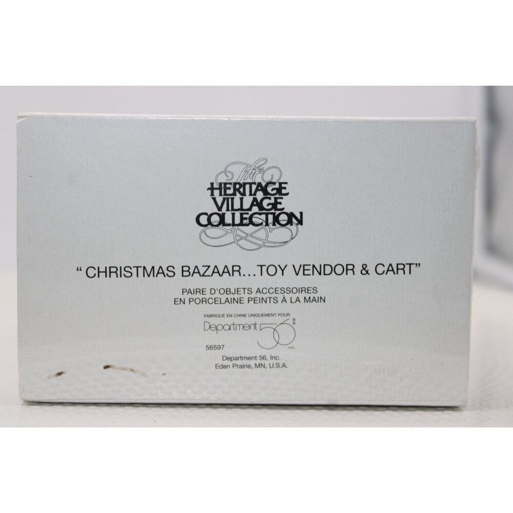 Dept 56 New England Village - Christmass Bazaar...Toy Vendor & Cart